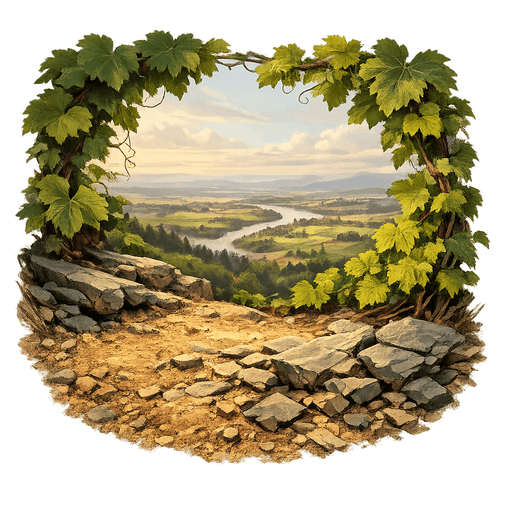 Detailed graphic of the Chehalem Mountains wine region.