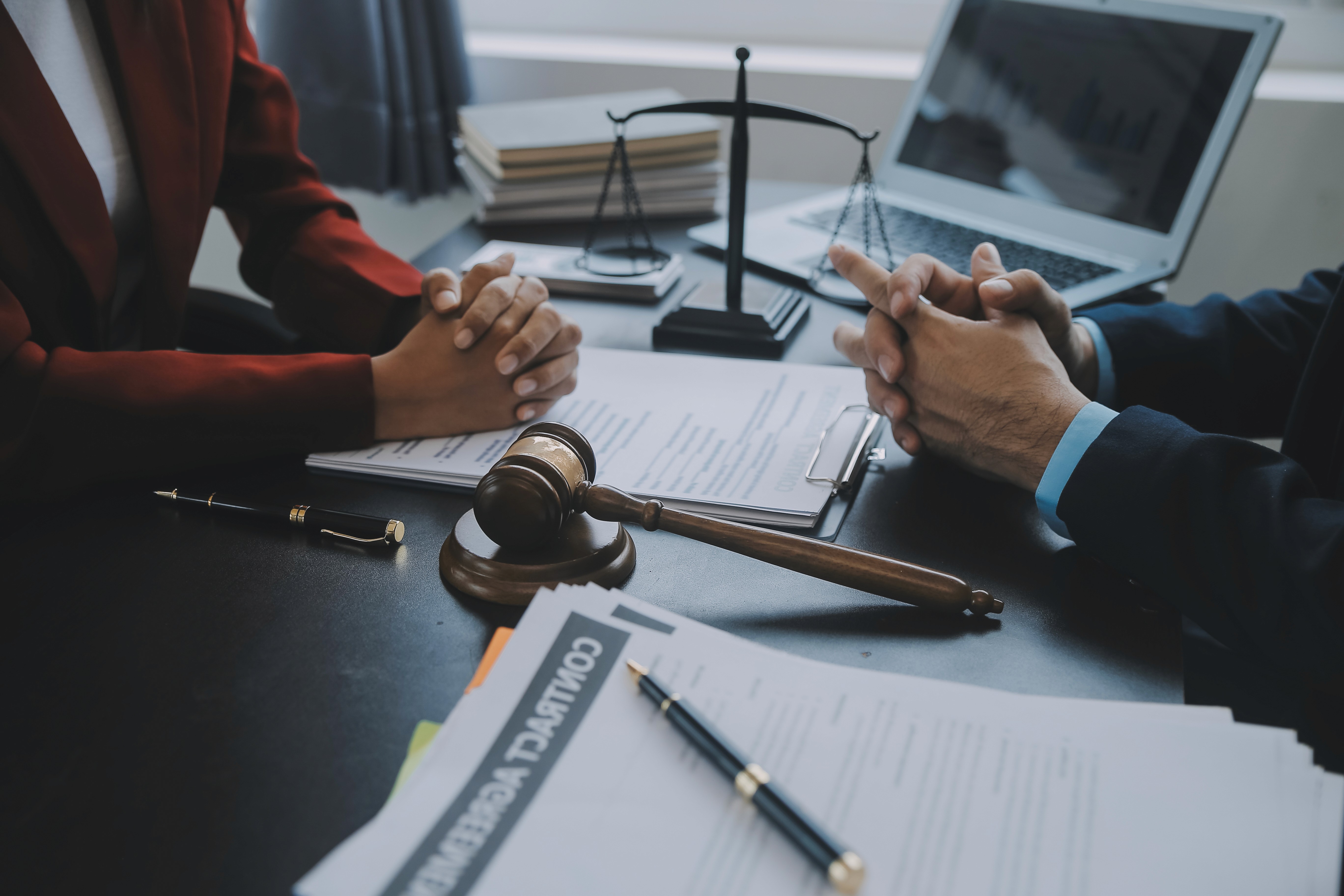Close up of man going over finance papers