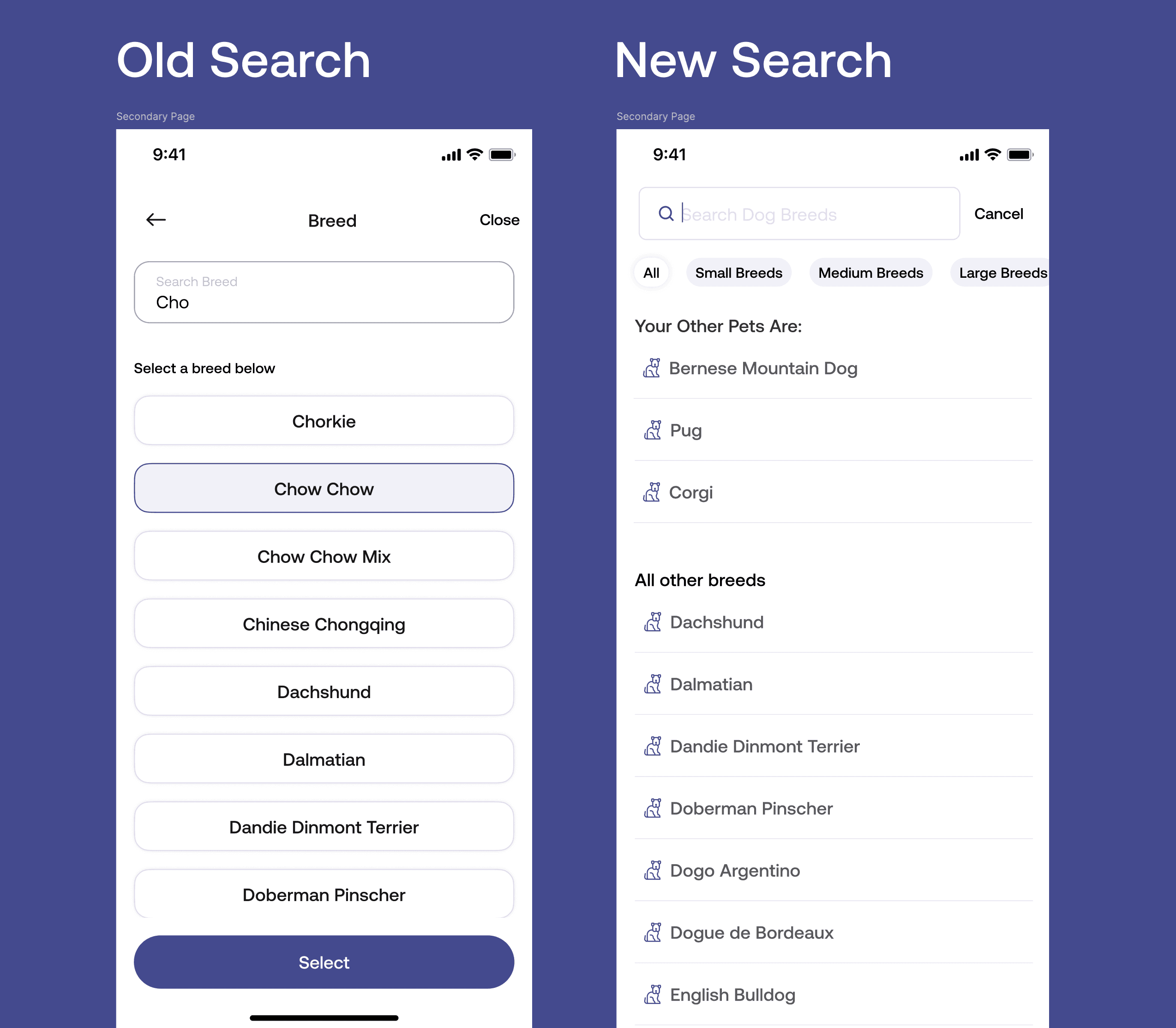 Old Search VS New Search