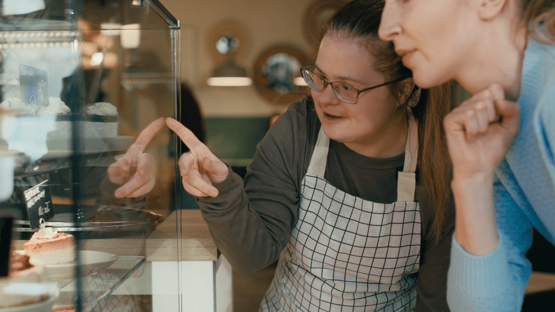 People working at bakery.