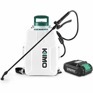 handheld sprayer with a long nozzle, hose, and adjustable strap