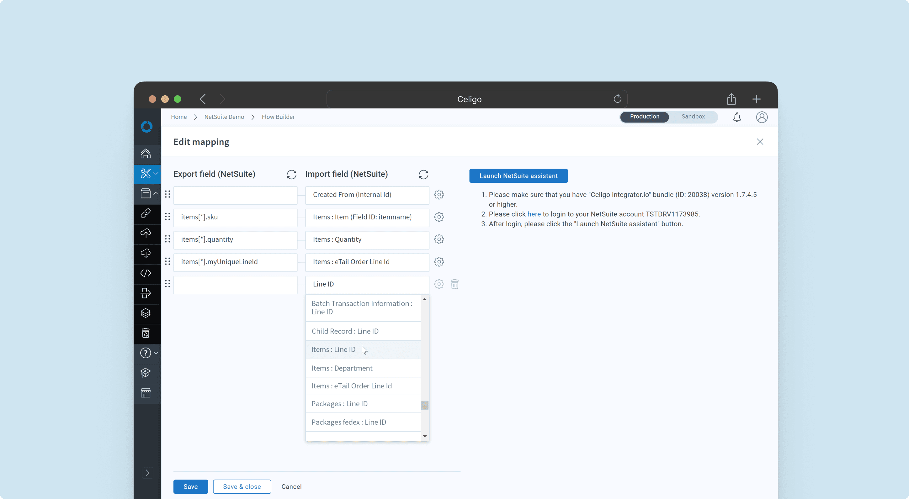 Celigo ipaas netsuite integration