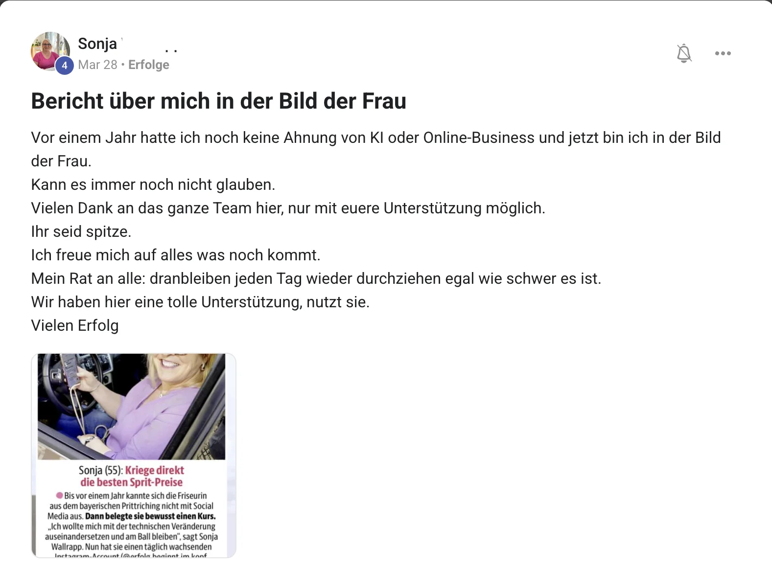 Kundenstimme KI Creator Akademie: Friseurin Sonja wird in der Bild der Frau porträtiert
