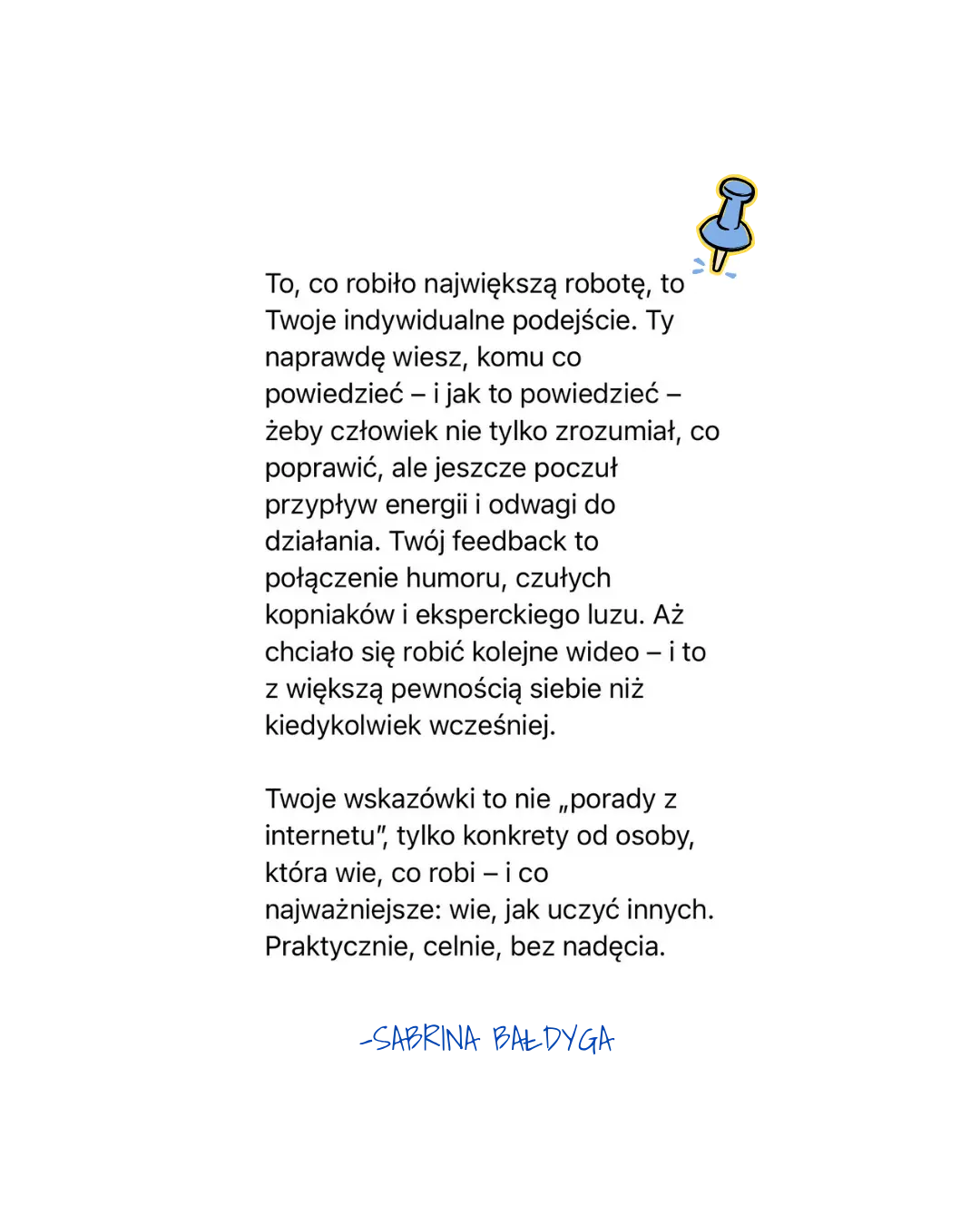 Testimonial screnshot