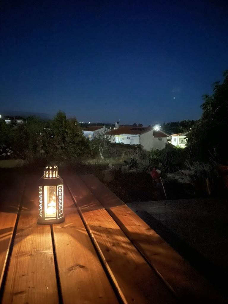 Lantern at dusk