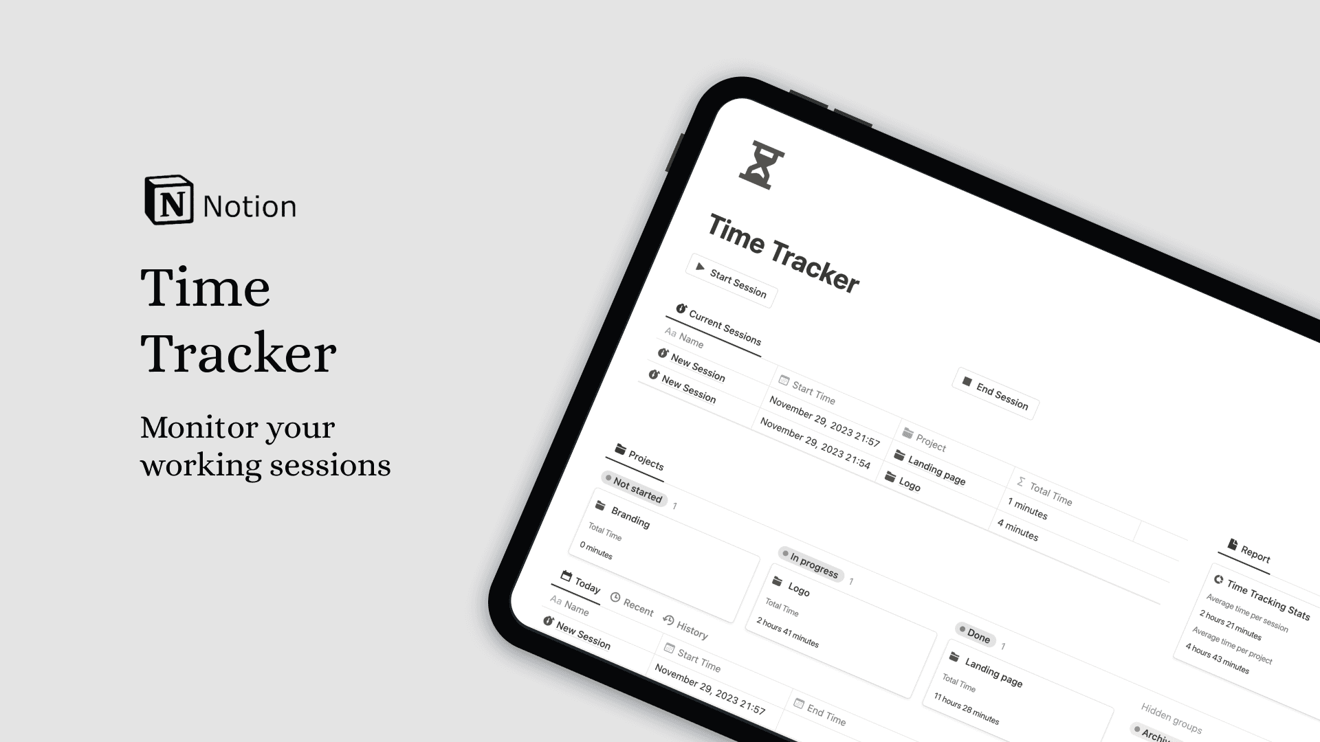 Notion Time Tracker Template
