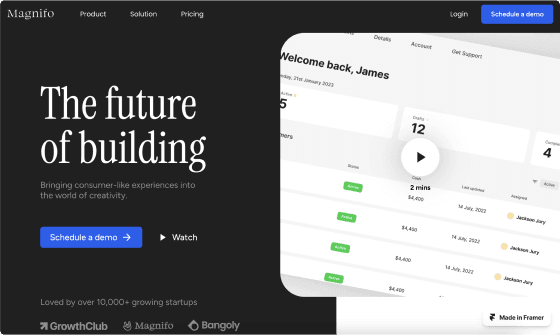 Insert Frame learning hub – Explore Framer templates