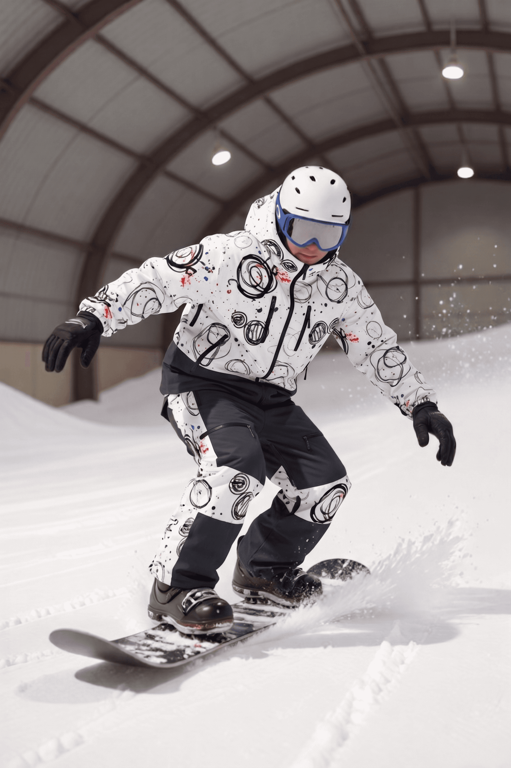 Man on Snowboard