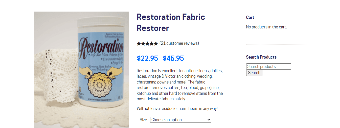 Restoration Fabric Restorer