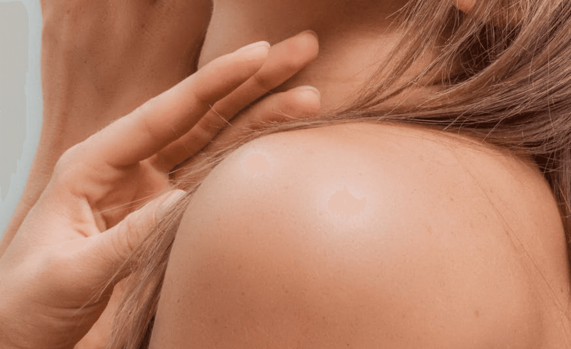 Close-up of smooth skin after aesthetic body treatment.