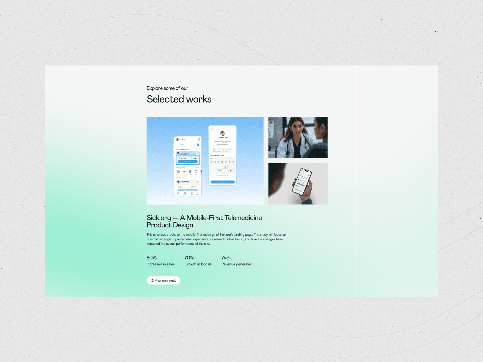 work section ui design