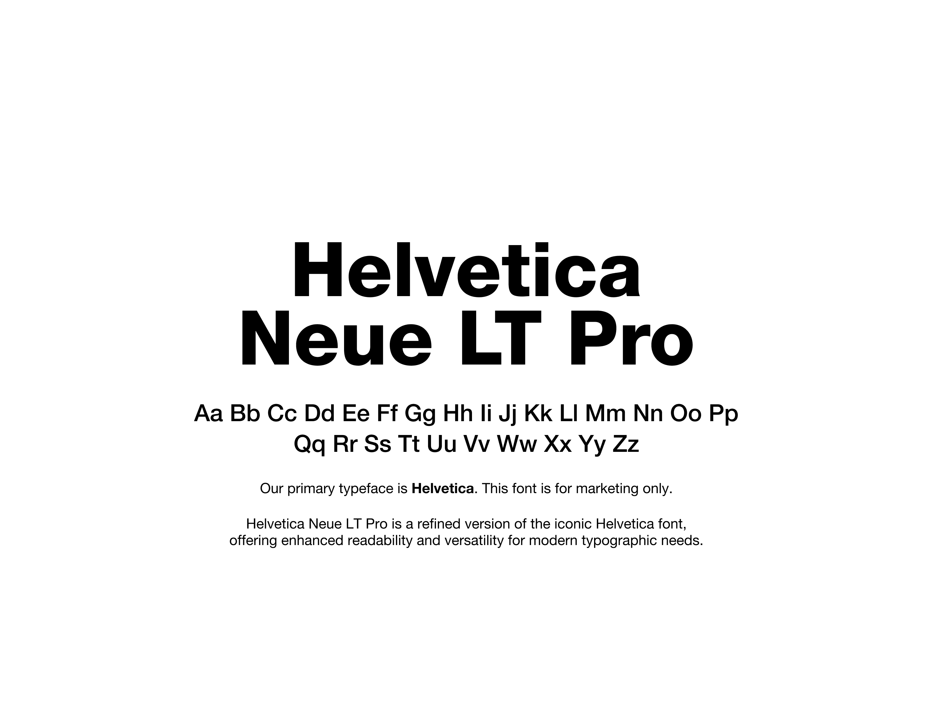 Primary Typeface Choice
