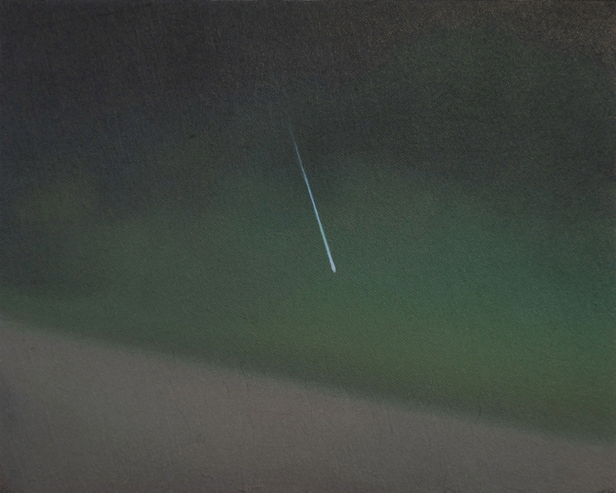 star is falling on green sky