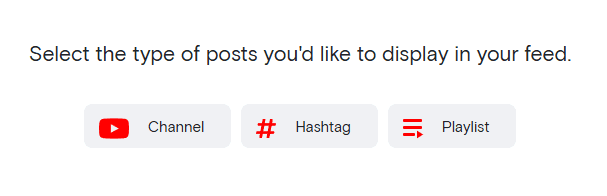 Select YouTube source type