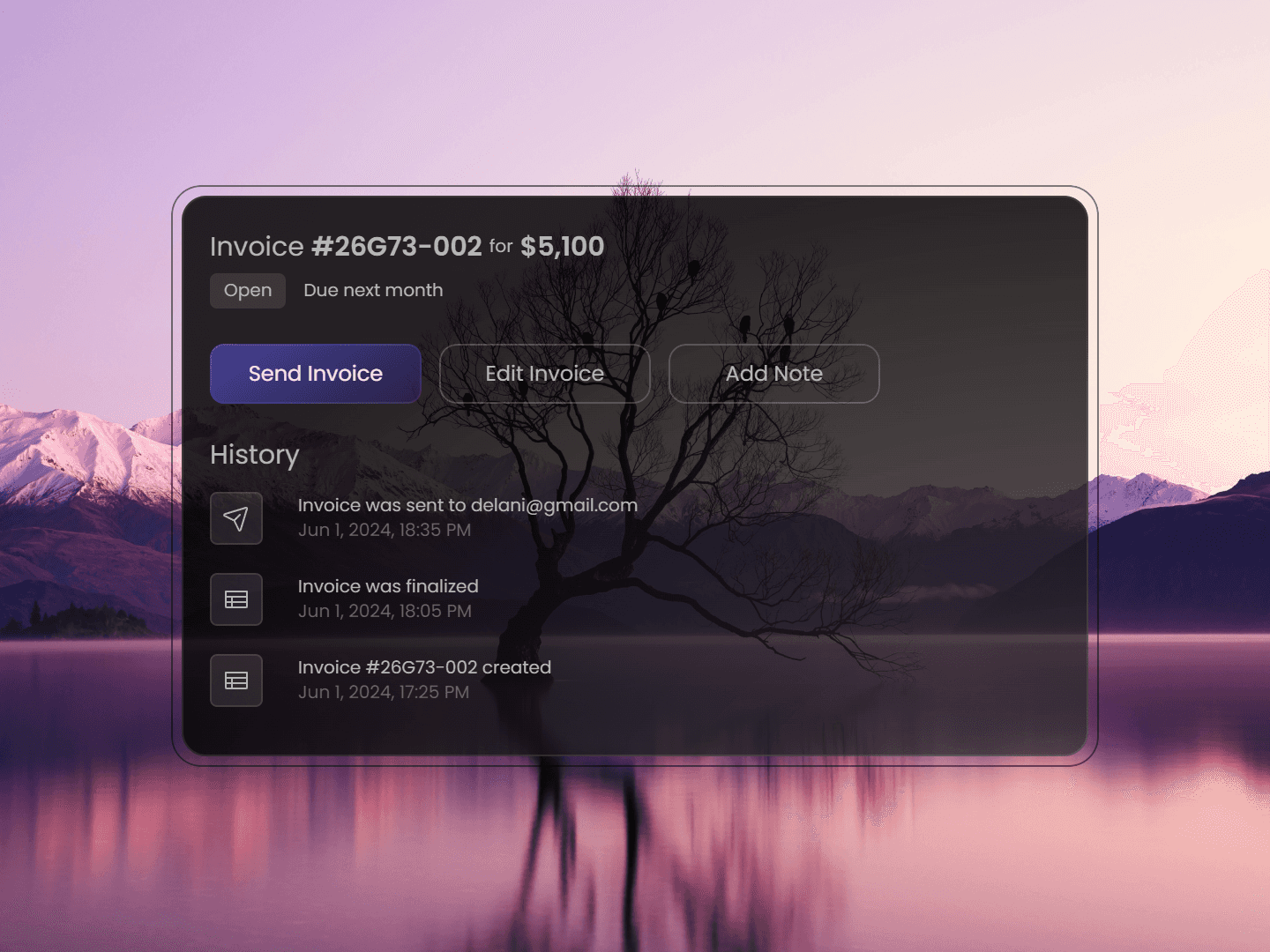Payment Dahsboard Snapshot