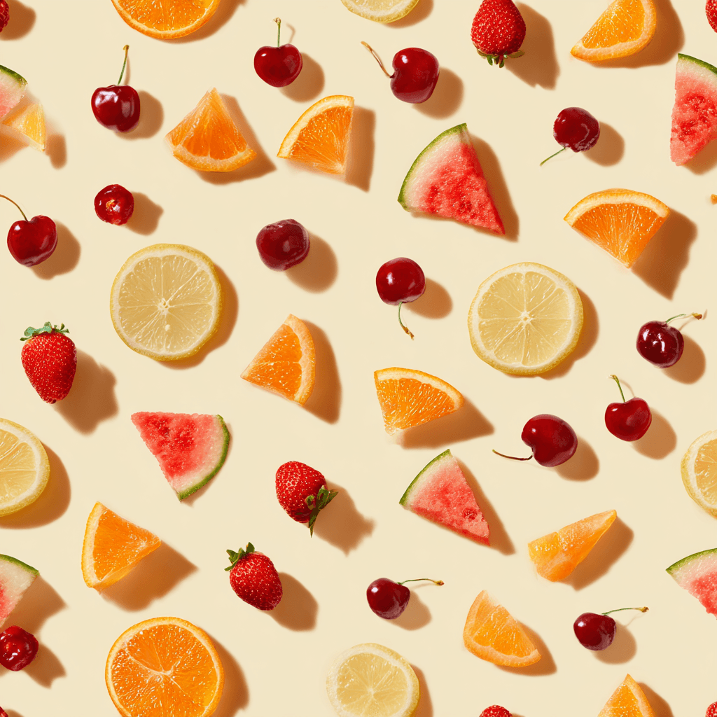 fruit confetti Apple Watch collection header image featuring summer and spring.