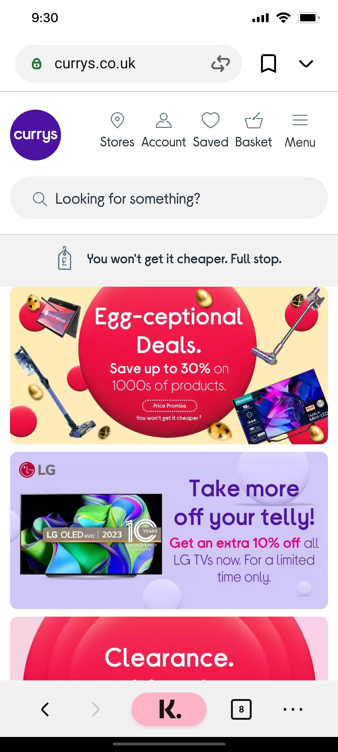 Klarna Carrys Screen