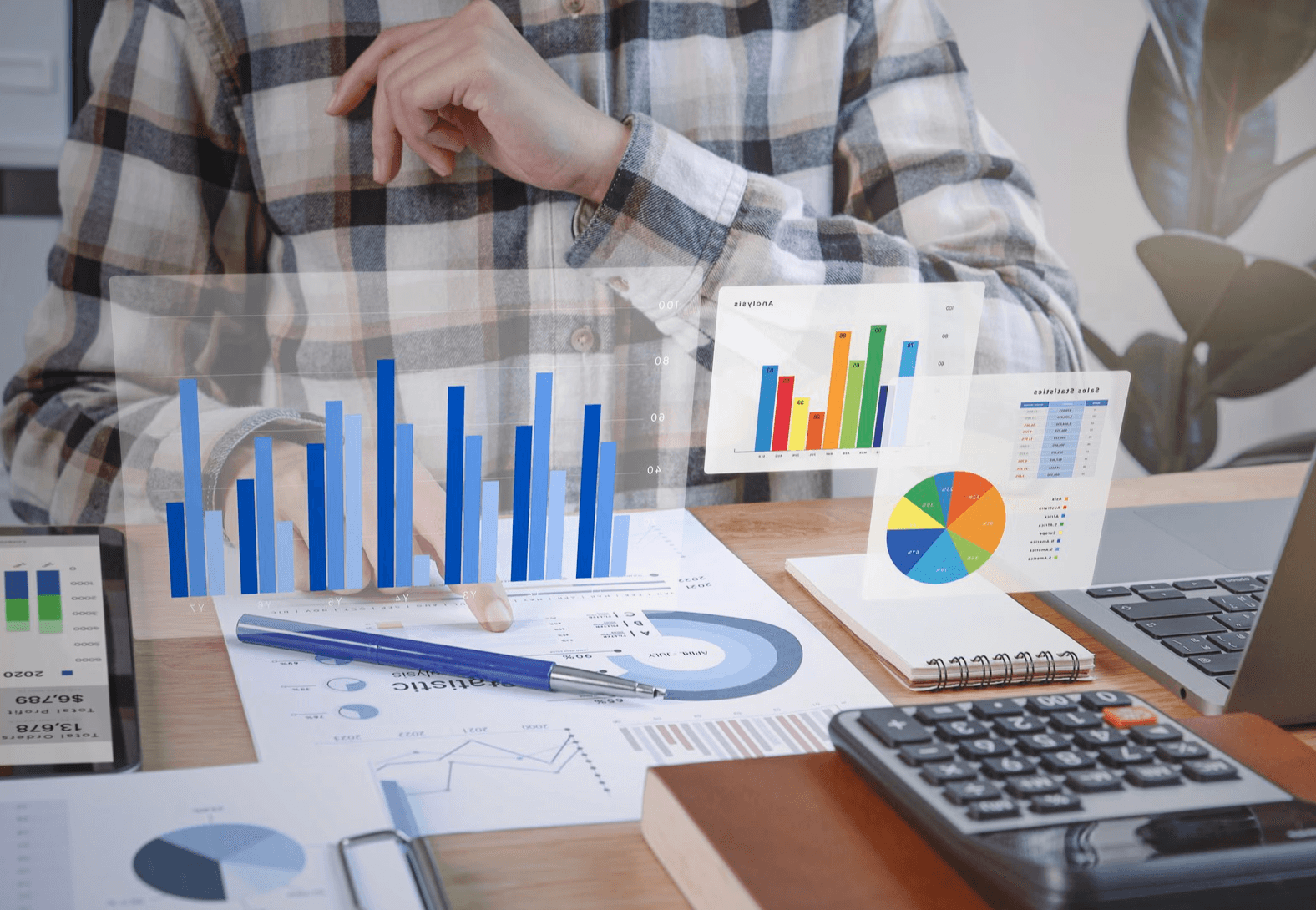 Screenshot of the main dashboard with gradients as background