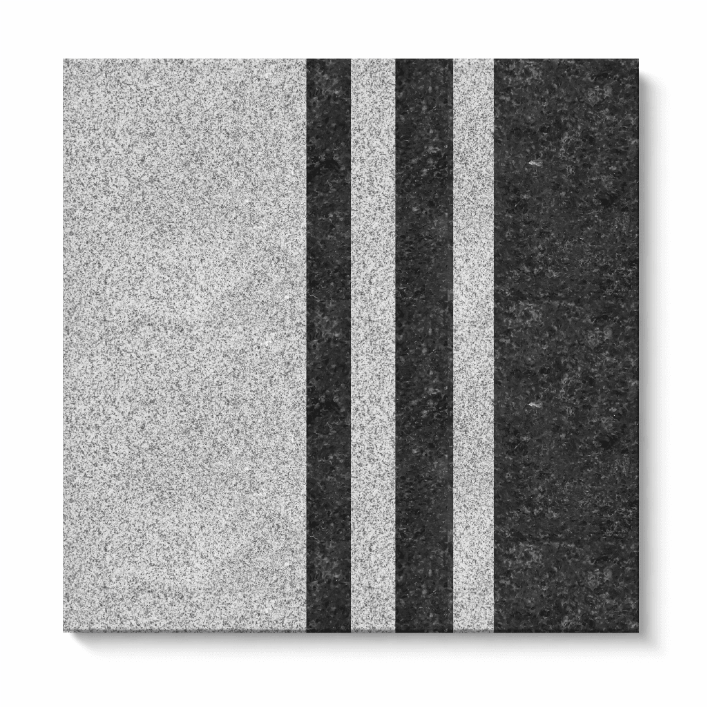 Barcode stone with linear striped pattern for modern surface design