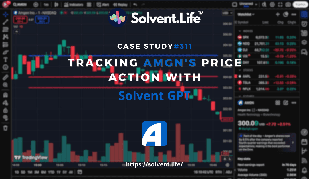 Solvent GPT’s AMGN trade analysis with precise short entry, exit points, and strategy.