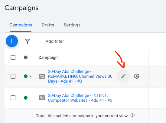 Changing the name of a YouTube ad campaign