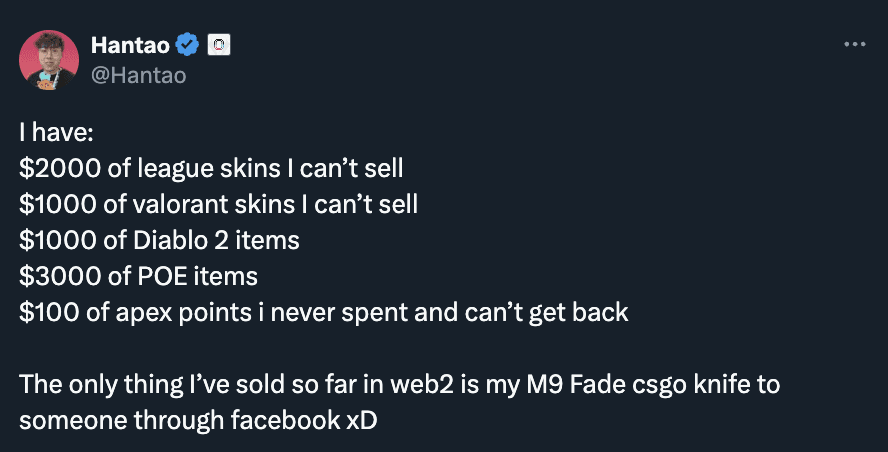 Screen grab of a Tweet