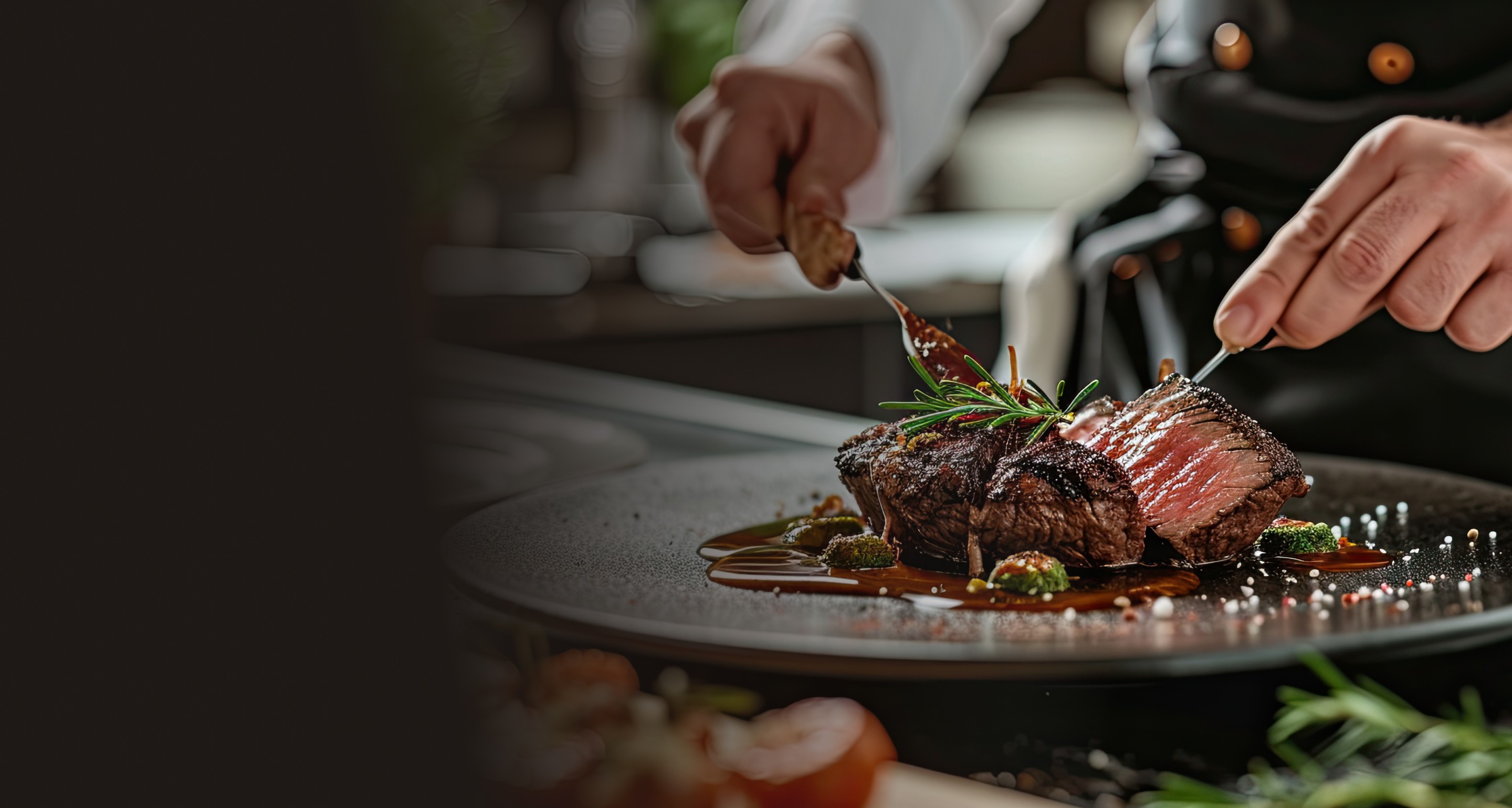 food in fine dining restaurant