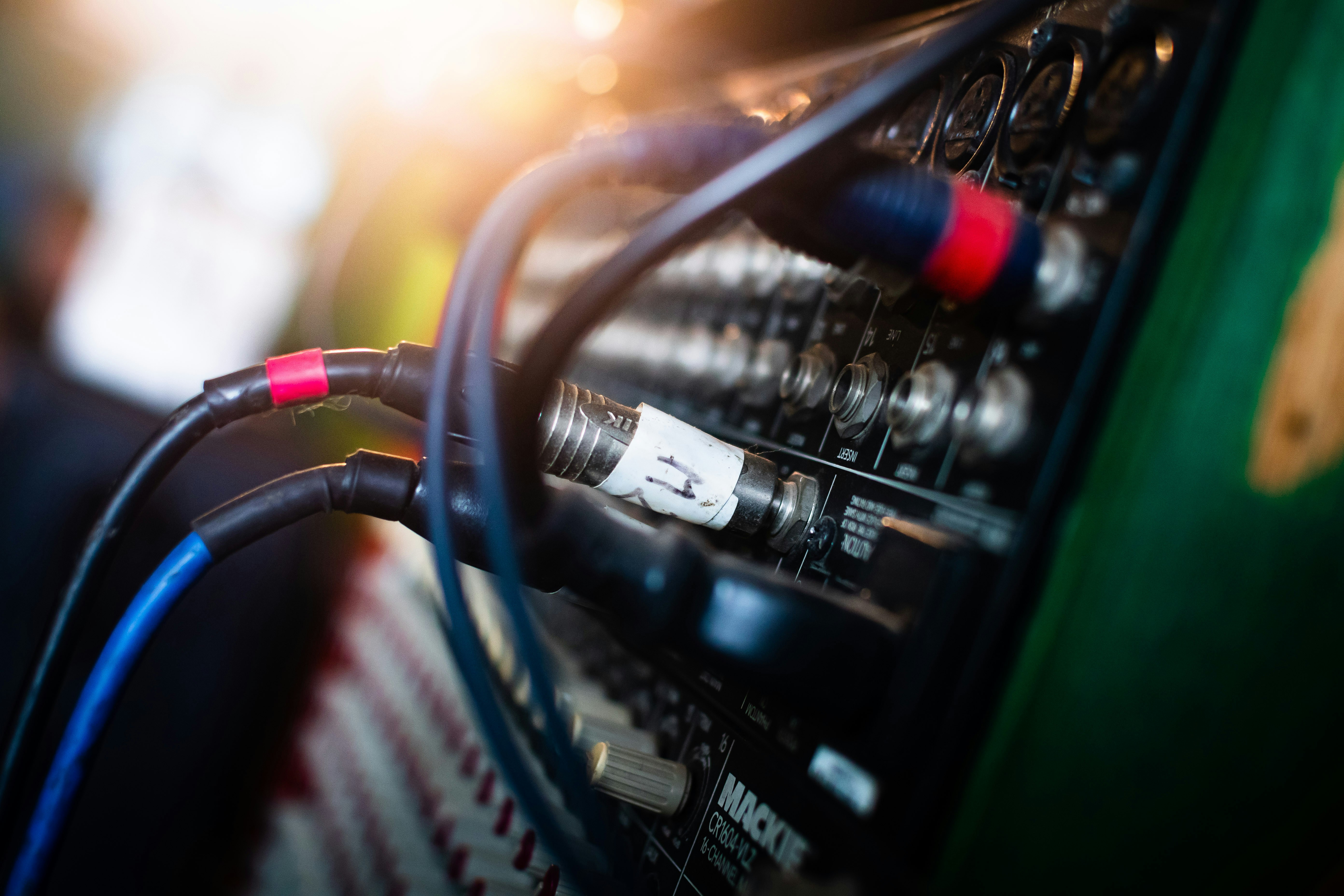 Wires Attached to an Audio Amplifier – Bass Remover