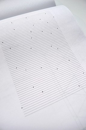 dots and alphabets on lines