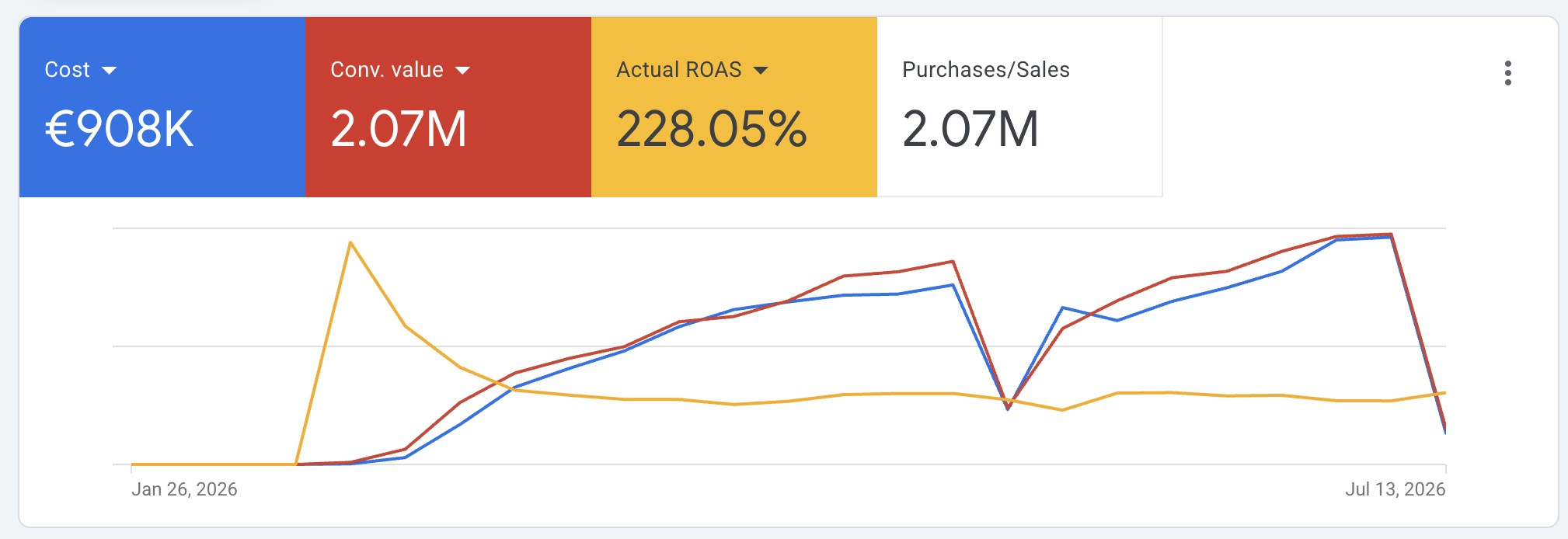 From zero to more than 2.2 million euros through Google Ads