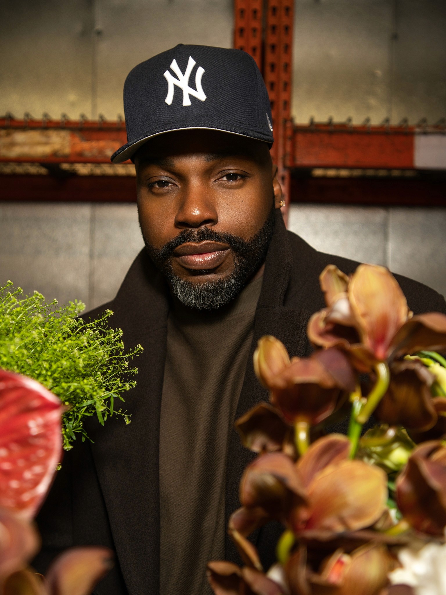 Dark portrait of a woman next to a swimming pool