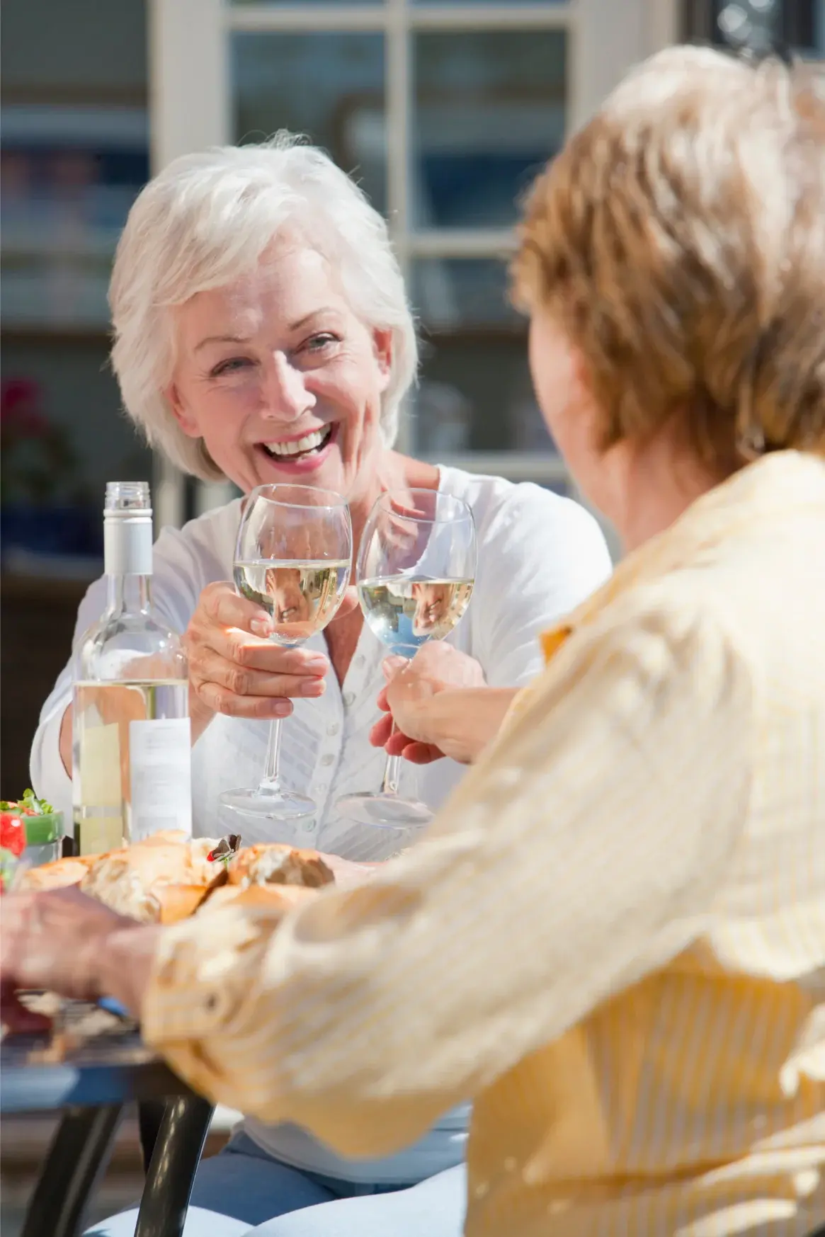 Senior living community members enjoying time together