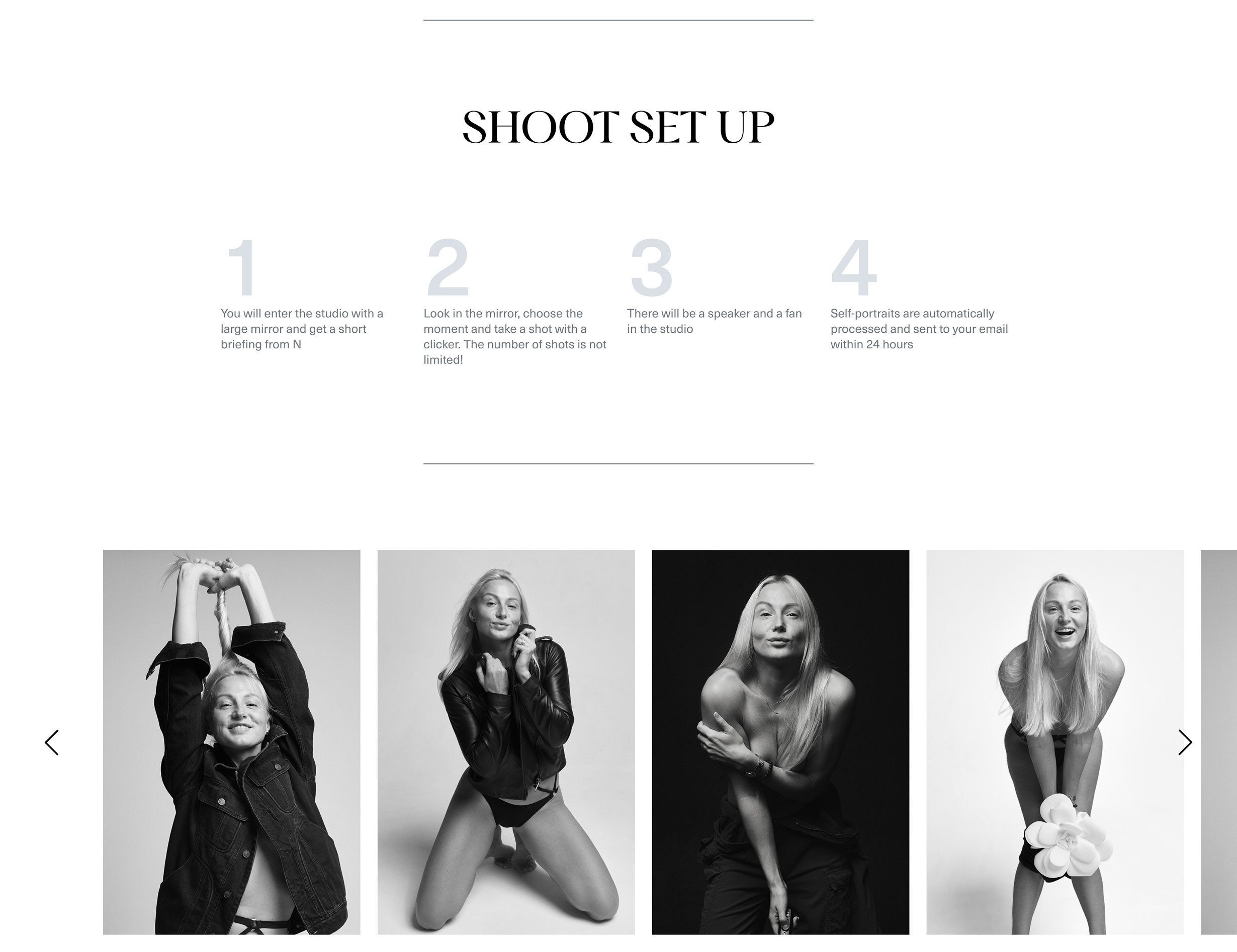 Дизайн сайта self-portrait студии