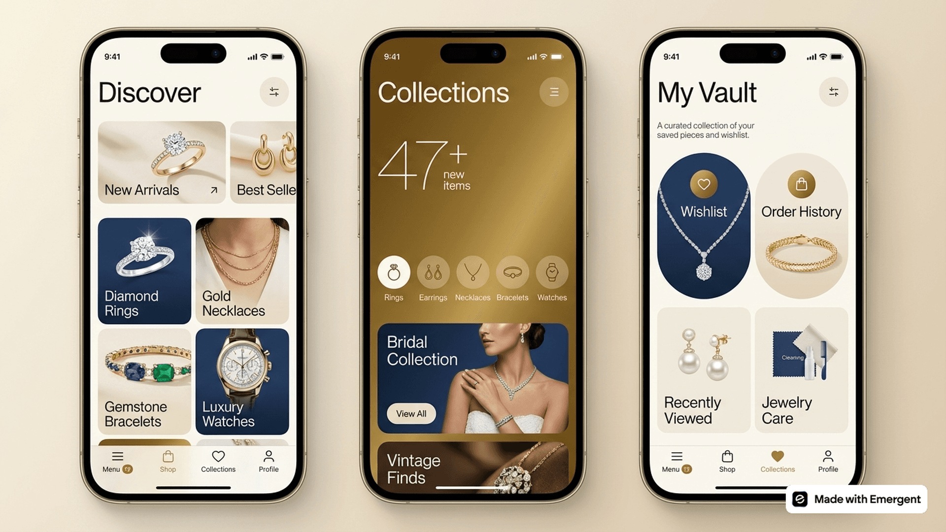 Jewelry App Made with Emergent