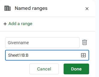 Add a Range