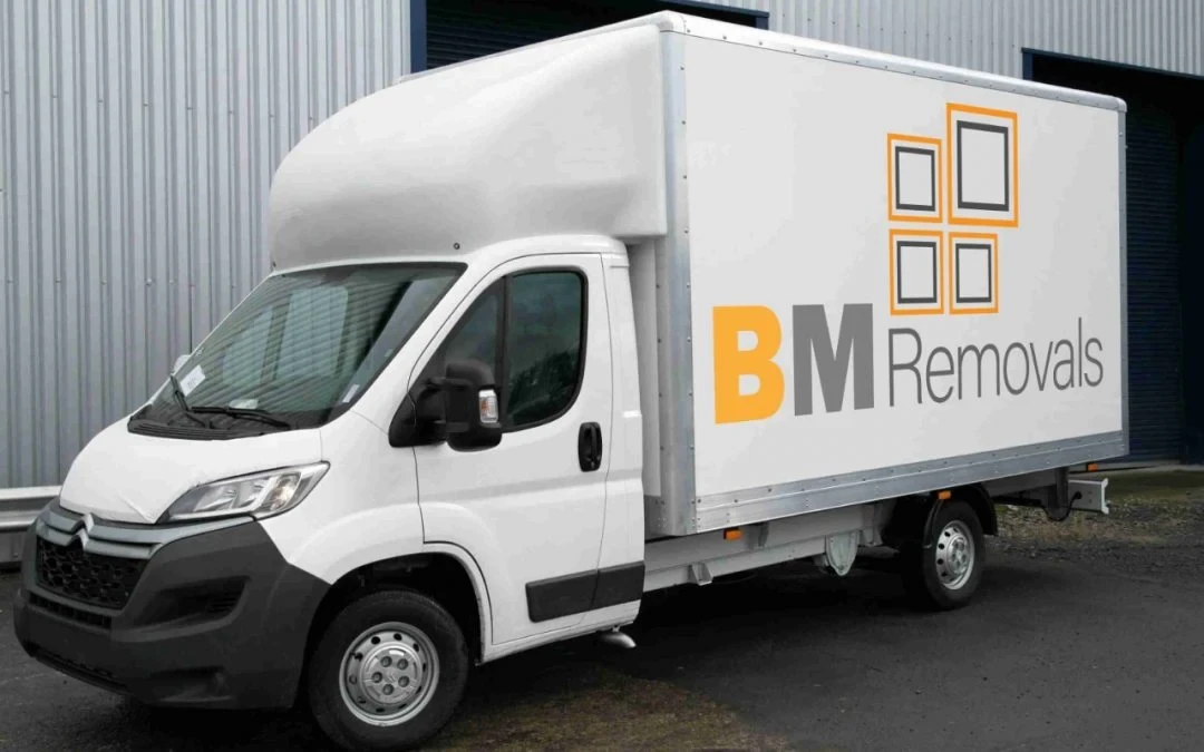 BM Removals Luton van, used for house and office removals across South West London