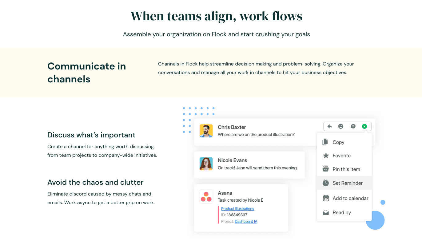Flock empowers team communication