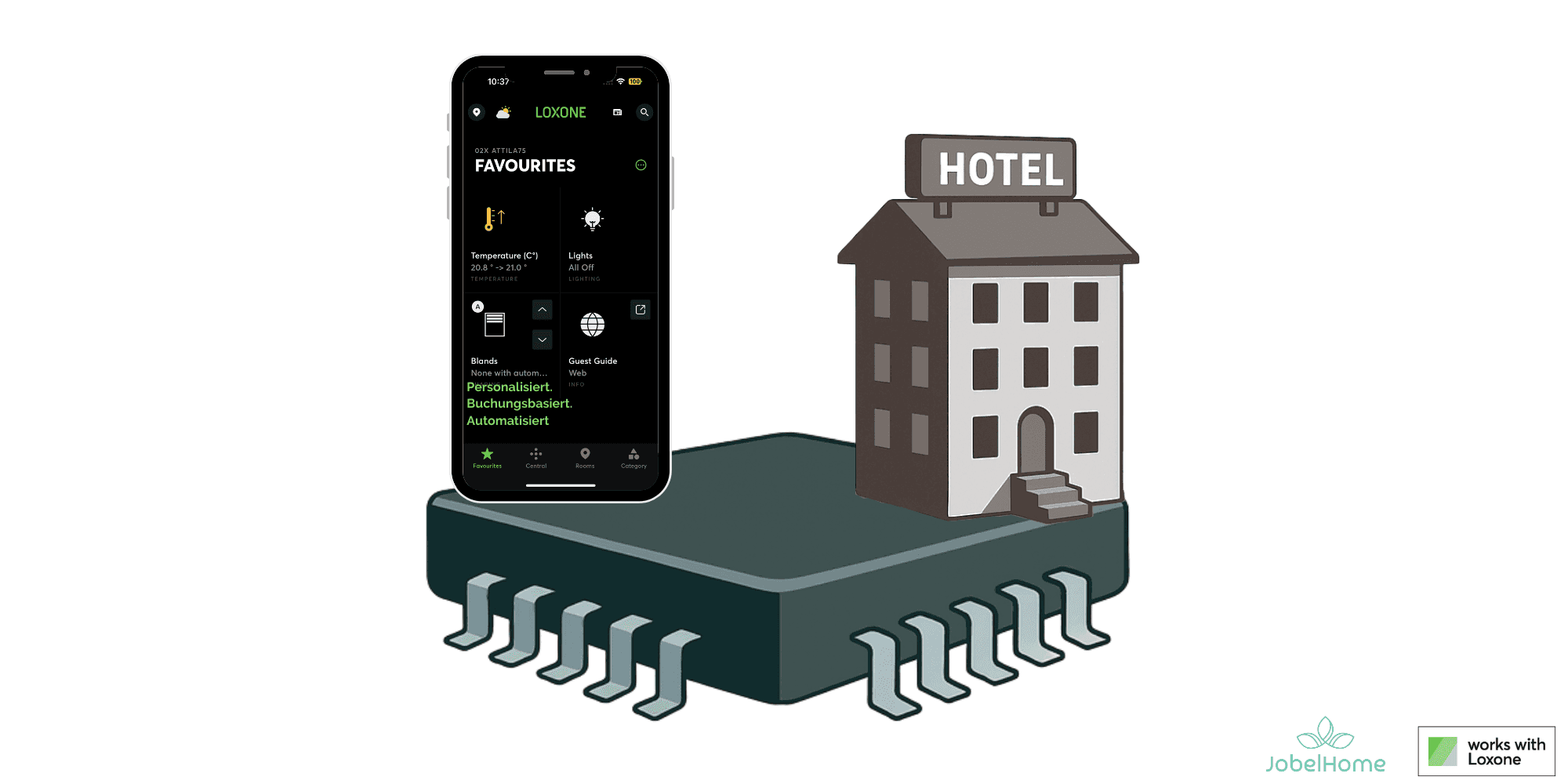 Gäste steuern Beleuchtung und Raumtemperatur über Smart-Home-Zugriff ab dem Check-in