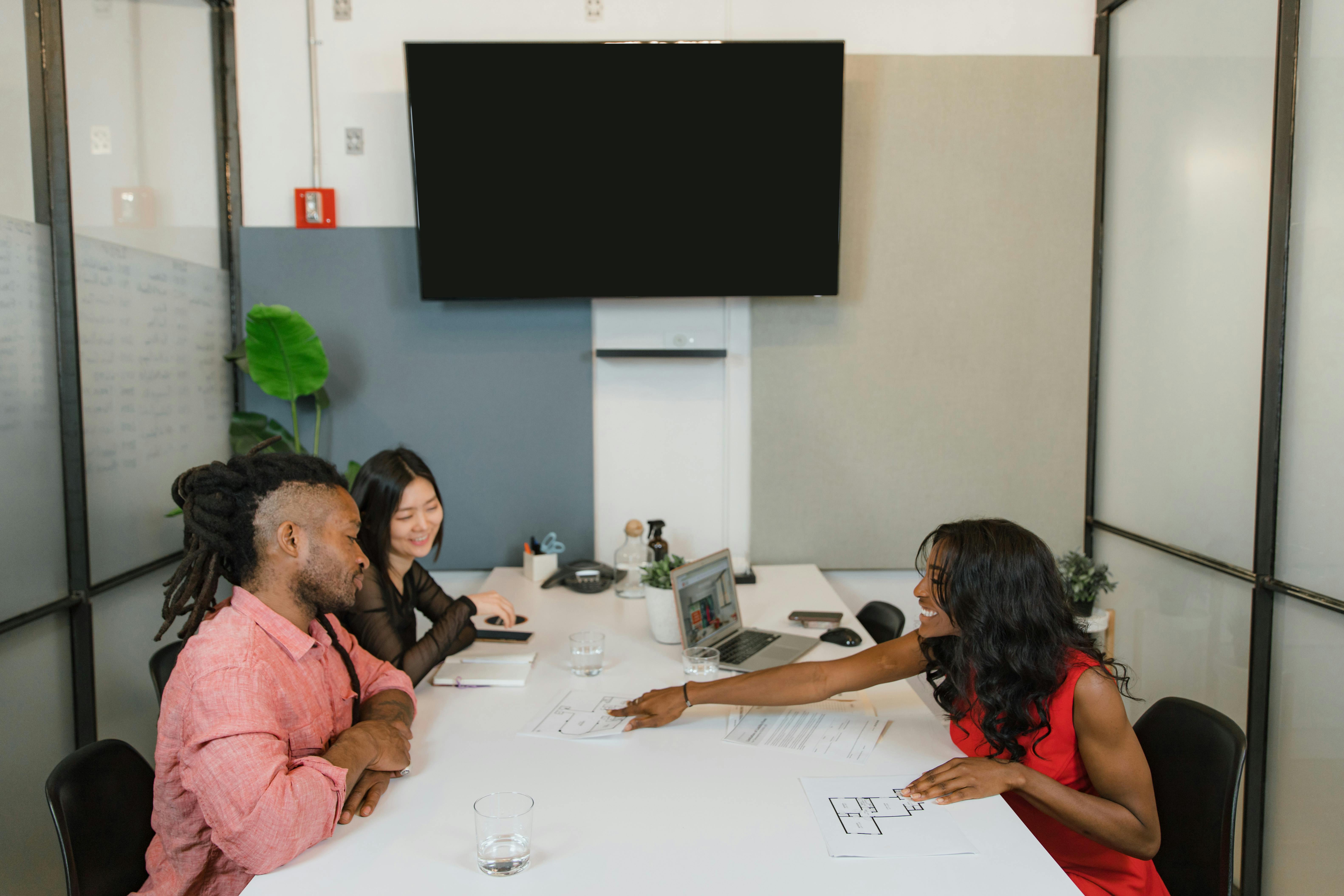 Man and woman consulting a mortgage broker