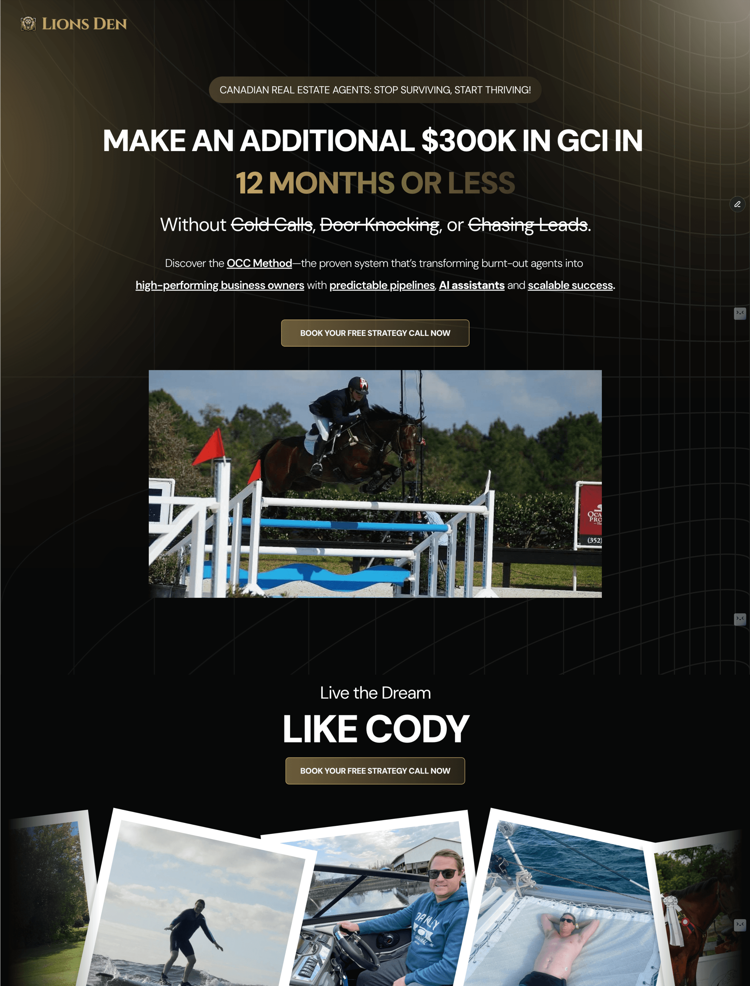 Landing page example