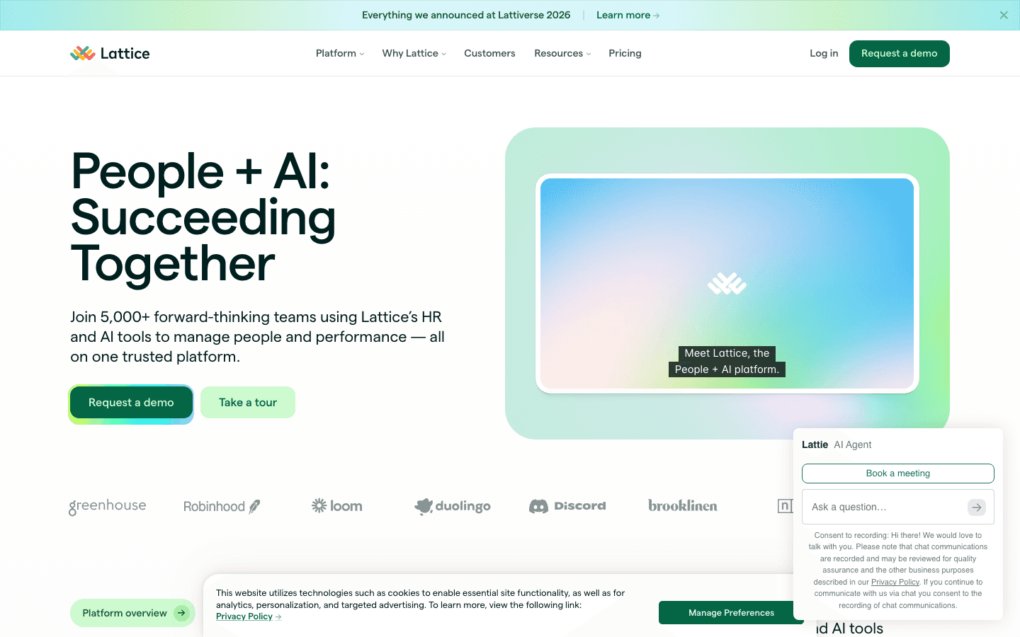 Lattice people platform