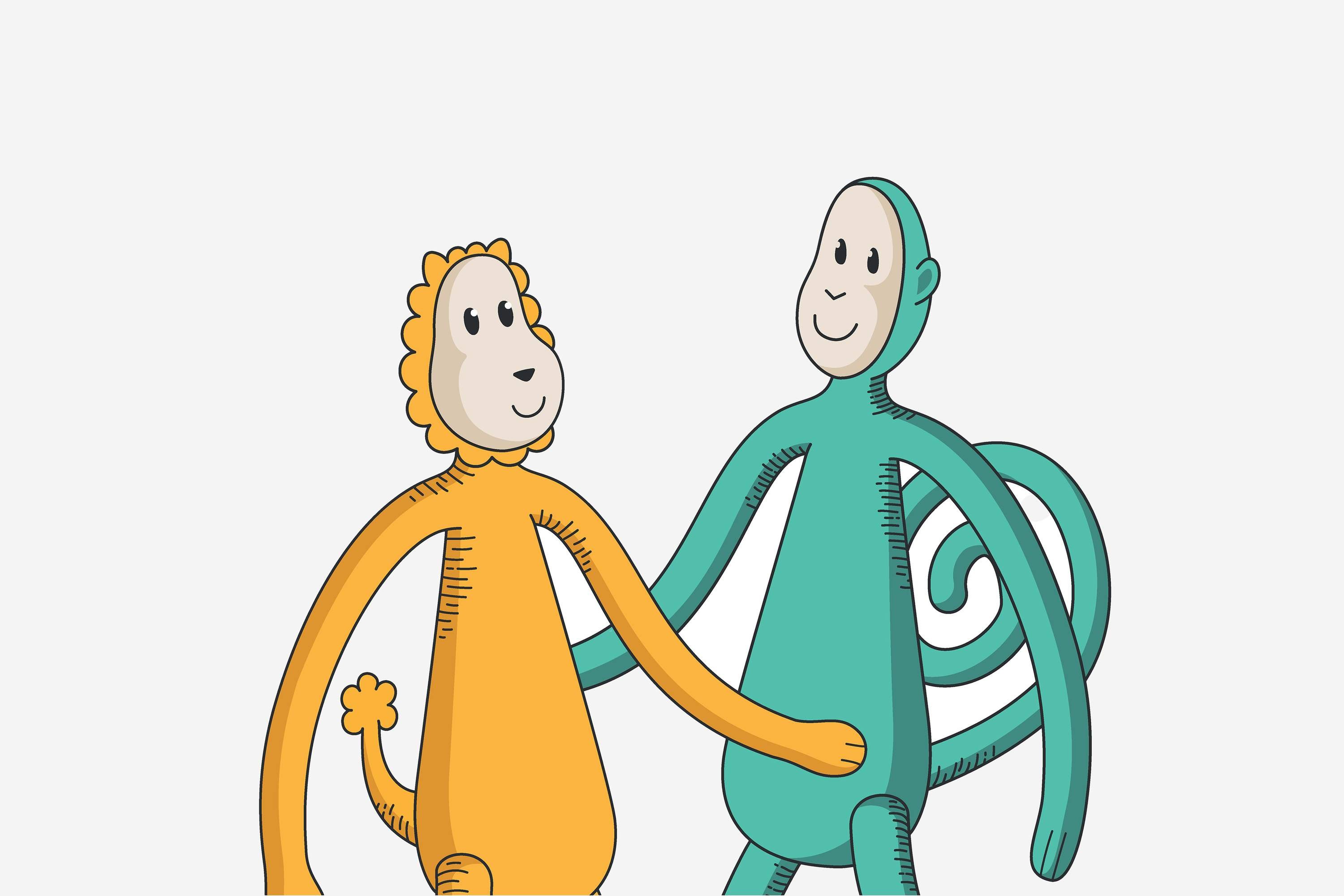 Matchstick Monkey's characters illustration