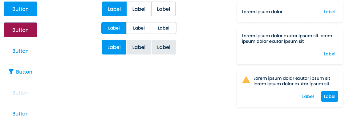Screenshot of several components stored in a single file making a component library