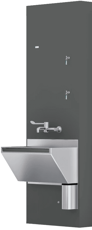 Through-ceiling type integrated plumbing system 