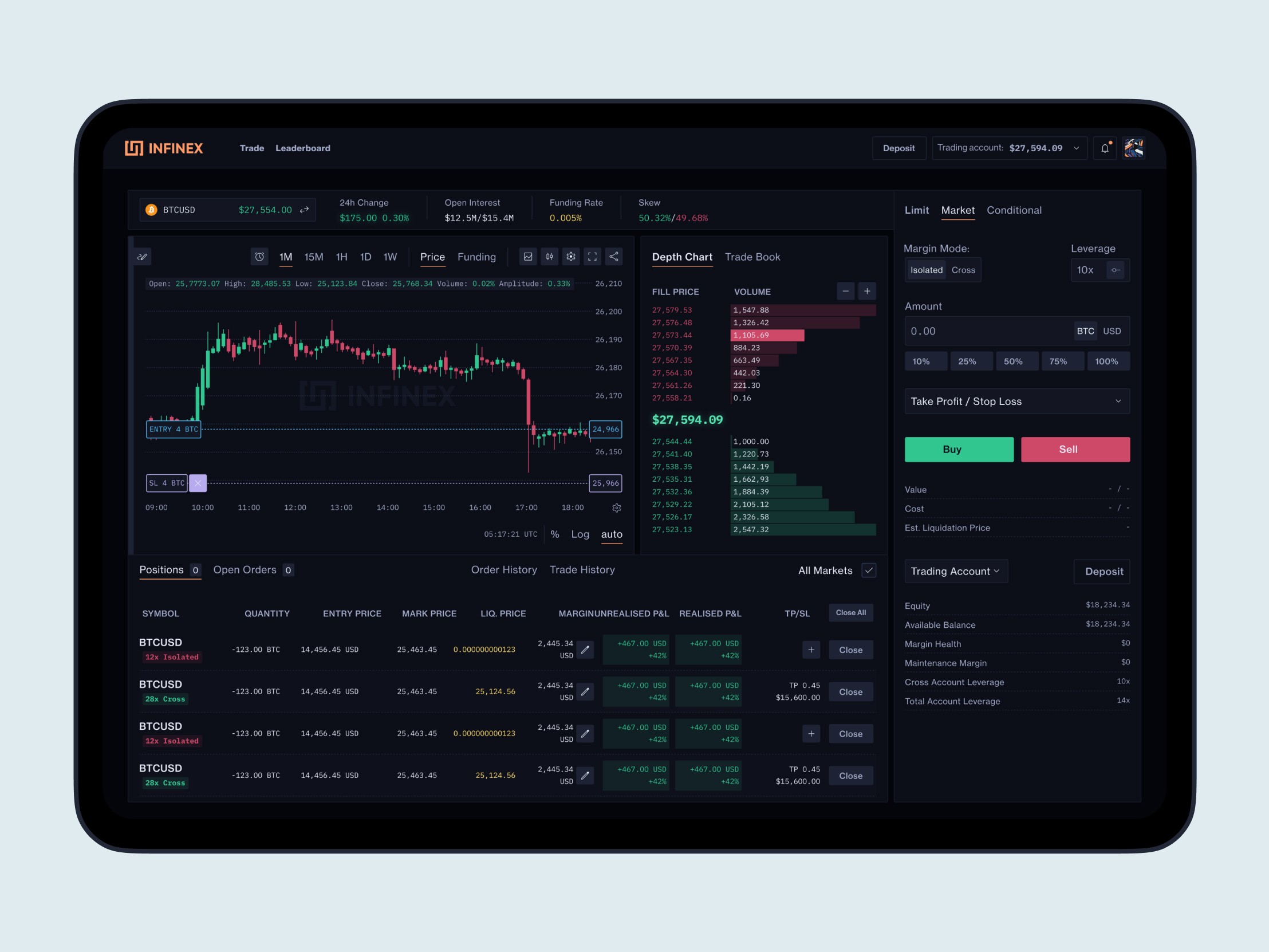 Infinex Decentralized exchange web3 product ux design