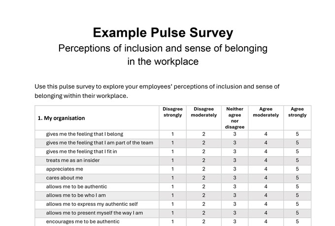 Example pulse survey download
