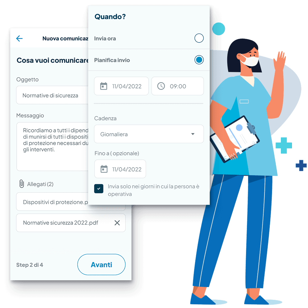Comunicazioni aziendali digitali per il personale sanitario attraverso la bacheca di Fluida