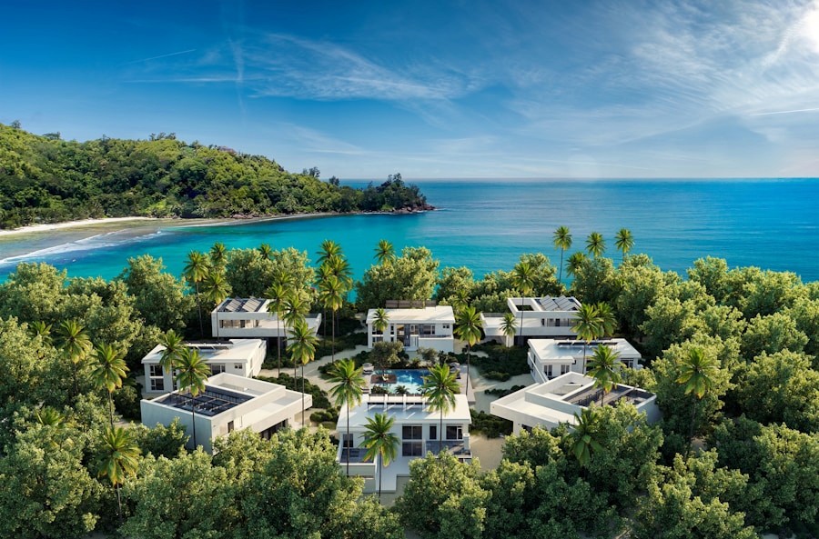 Modern waterfront villas by the lagoon