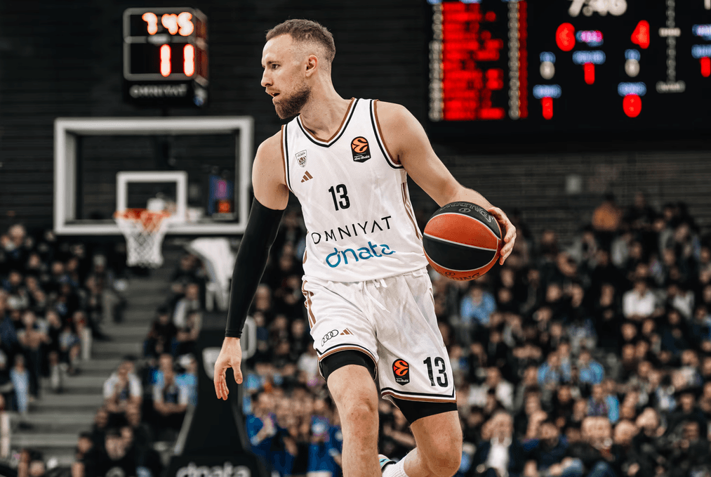 Dubai Basketball player holding a basketball during a game