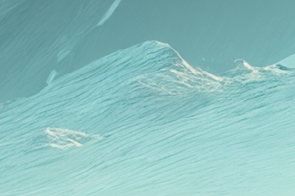 Example of artifacts on a snowy mountain ridge.